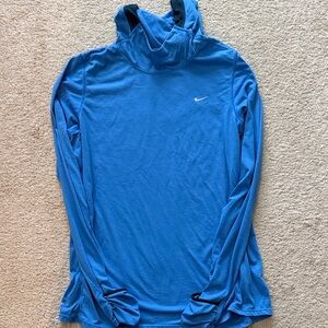 Nike Blue Performance Long-Sleeve Hoodie